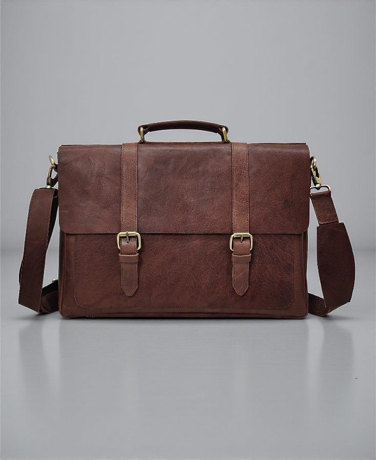 leather satchel bag for men photoroom